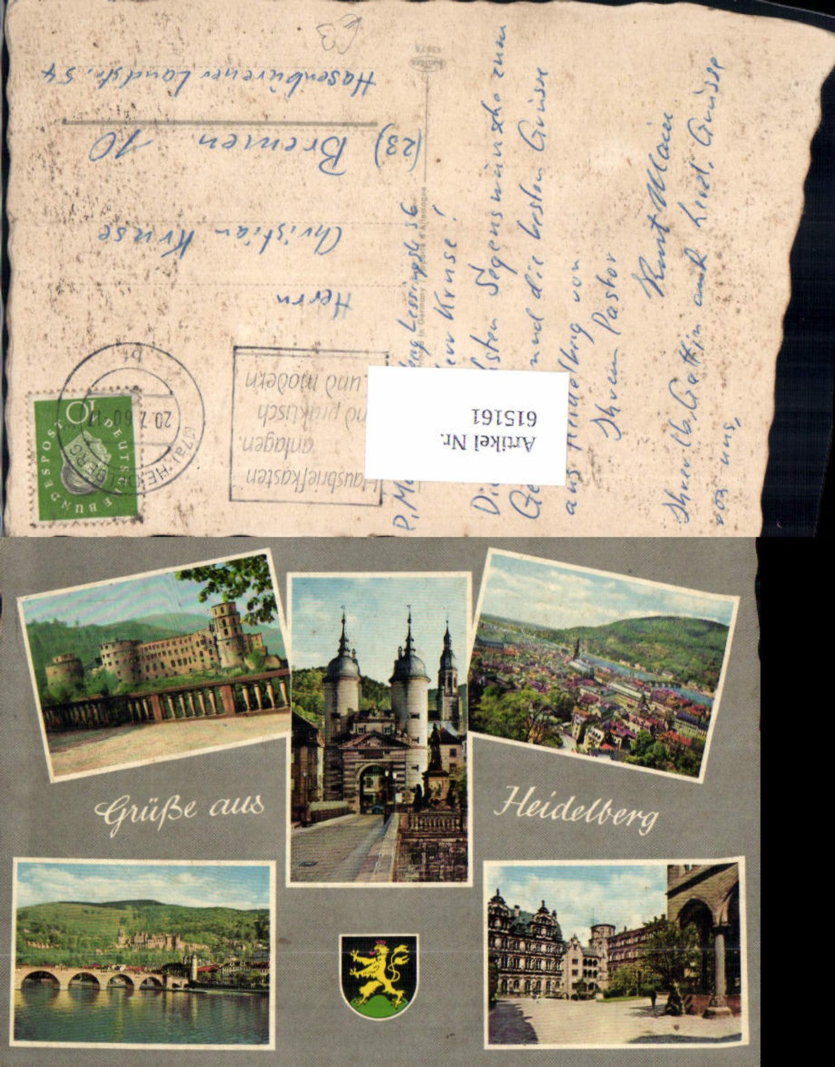 615161,Mehrbild Ak Heidelberg Schloss Alte Brücke