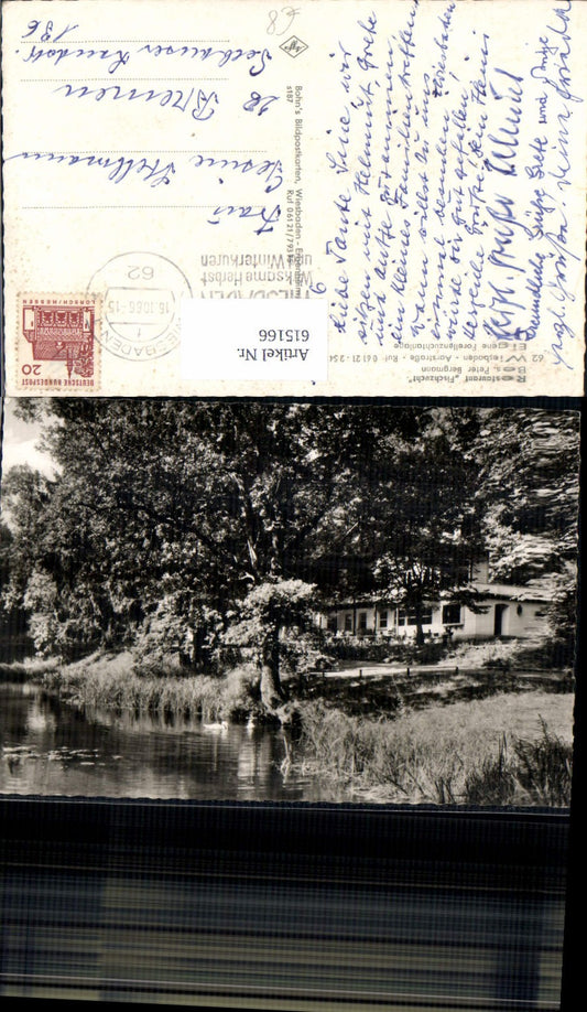 615166,Foto Ak Wiesbaden Restaurant Fischzucht