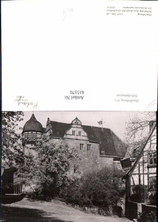 615170,Foto Ak Quedlinburg Schloss Schlossmuseum