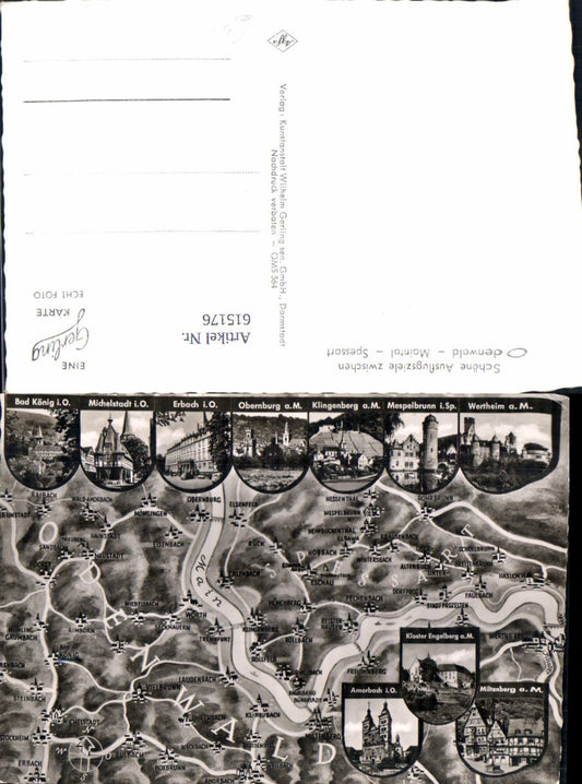 615176,Lagekarte Odenwald Michelstadt Obernburg Klingenberg Maintal