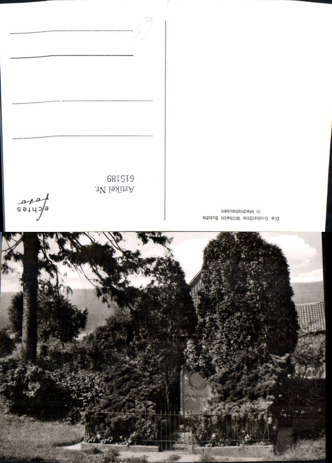 615189,Foto Ak Mechtshausen Seesen am Harz Grabstätte Wilhelm Busch Schriftsteller
