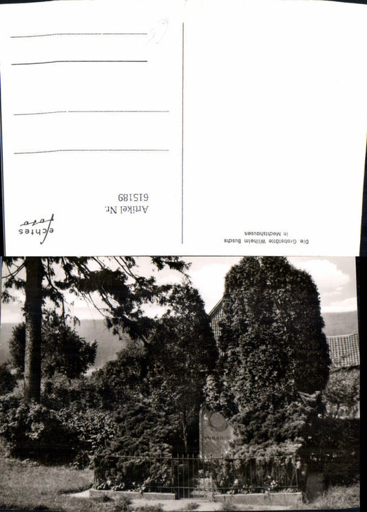 615189,Foto Ak Mechtshausen Seesen am Harz Grabstätte Wilhelm Busch Schriftsteller