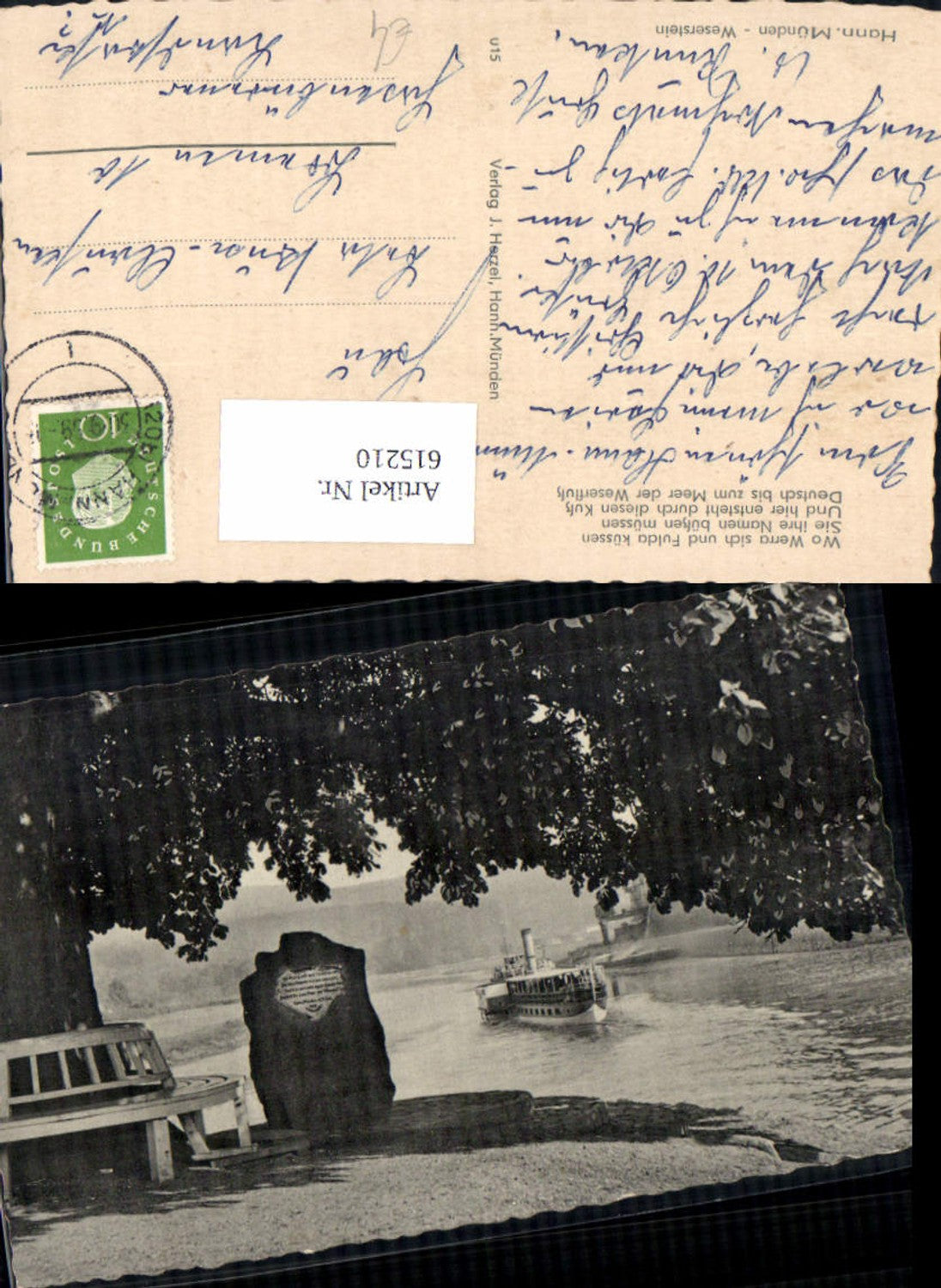 615210,Hann. Münden Weserstein Schiff Dampfer