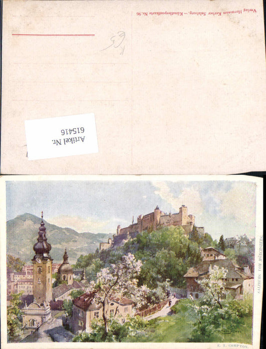 615416, Artist AK ET Compton Salzburg Fortress of the Mönchsberg