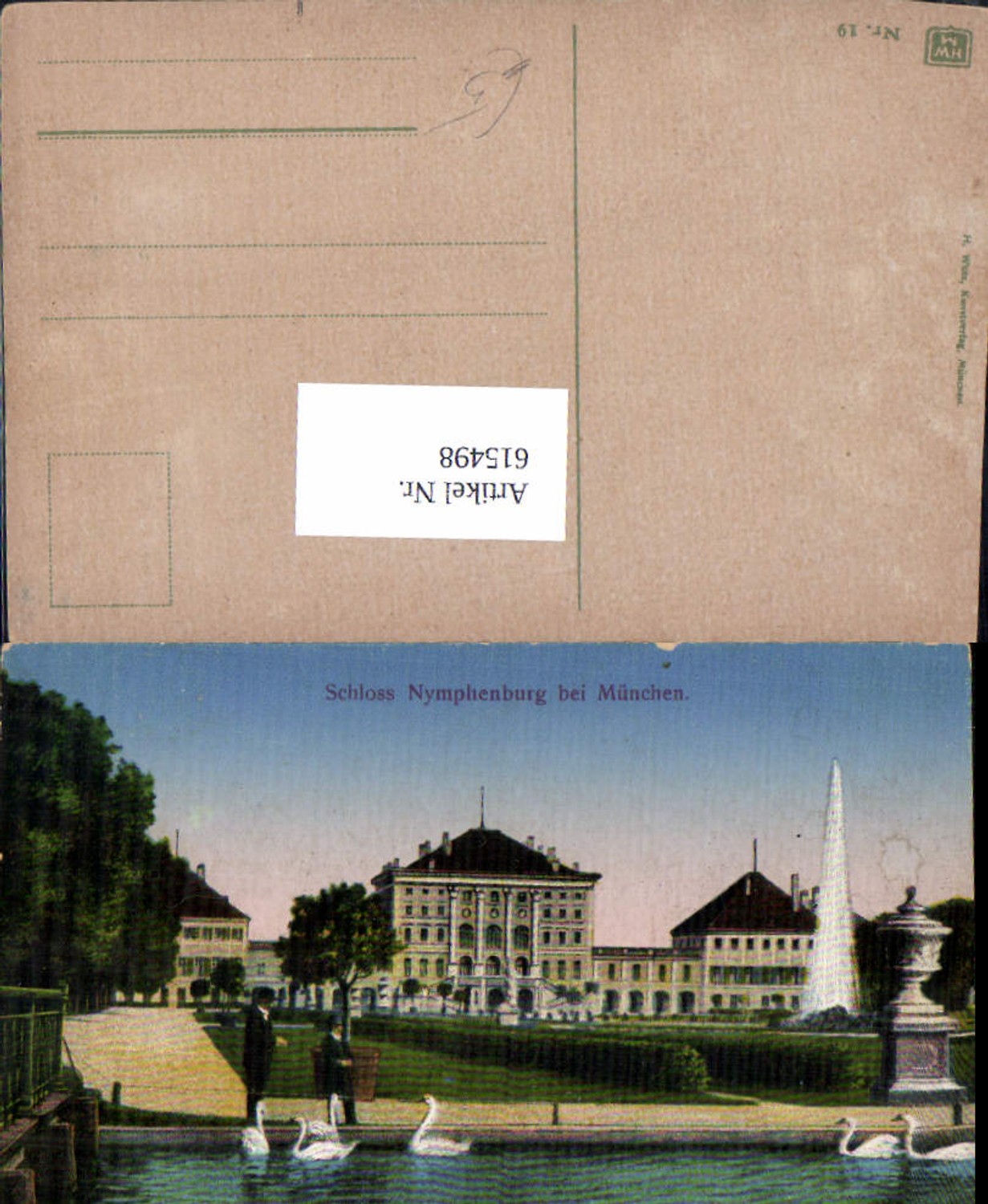 615498,München Nymphenburg Schwäne Schwan