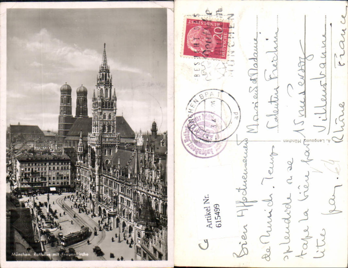 615499,München Rathaus Frauenkirche Straßenbahn