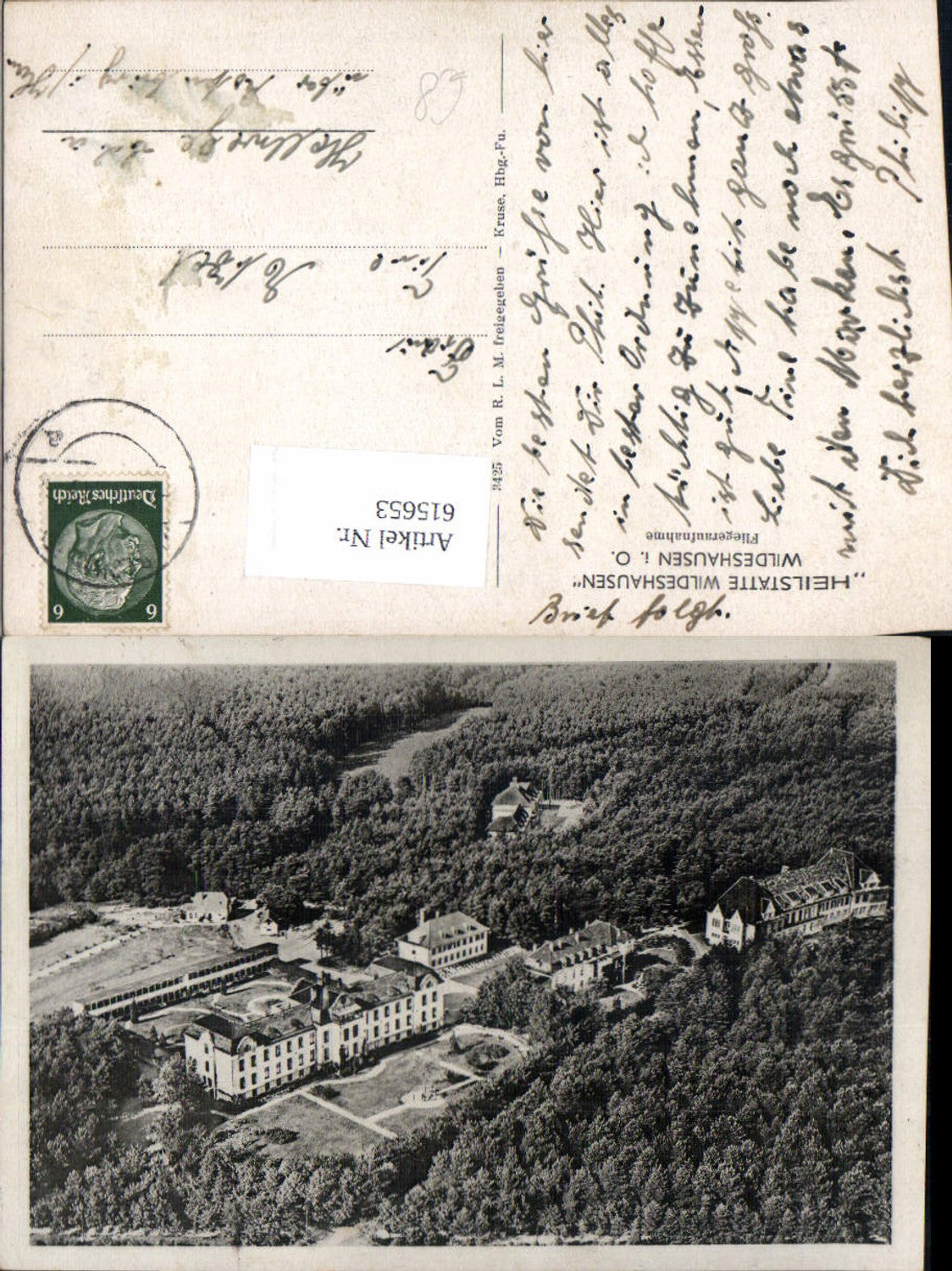 615653,Fliegeraufnahme Heilstätte Wildeshausen Oldenburg