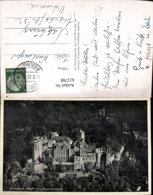 615788, Aerial photograph of Heidelberg Castle