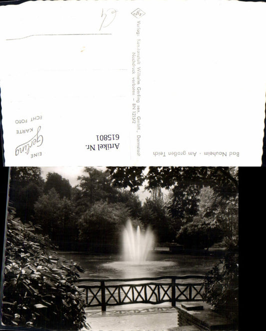 615801,Foto Ak Bad Nauheim Am großen Teich