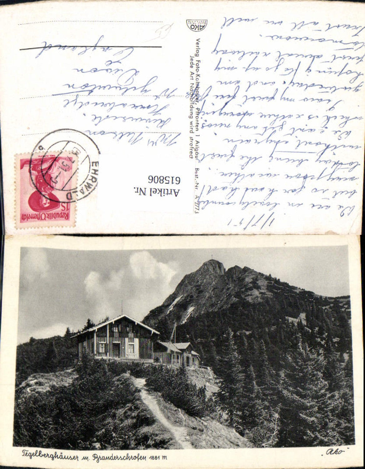 615806,Schwangau Tegelberghaus Tegelberghäuser m. Brandschrofen
