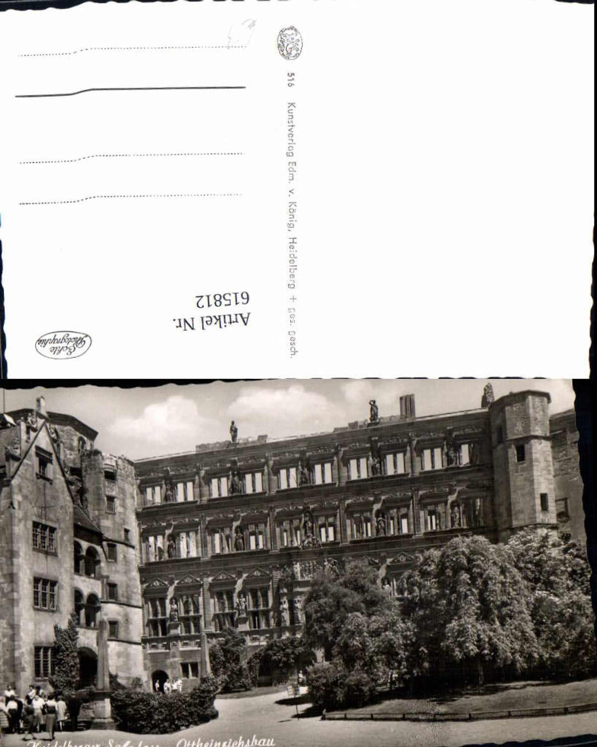 615812,Foto Ak Heidelberg Schloss Ottheinrichsbau