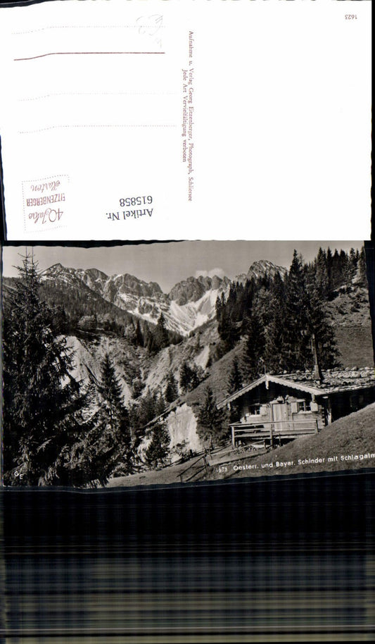 615858, Photo Ak Österr. u. Bayer. Schinder m Schlagalm Valepp Rottach-Egern