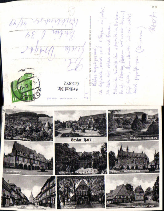 615872,Mehrbild Ak Goslar i. Harz Blick v. Petersberg Kaiser-Worth Domkapelle