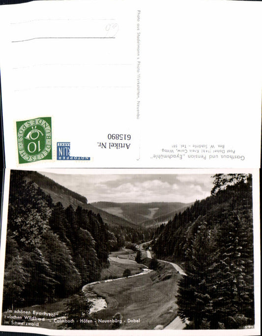 615890, Photo Ak Eyachtal Bad Wildbach u. Calmbach Höfen Neuenbürg Dobel Black Forest