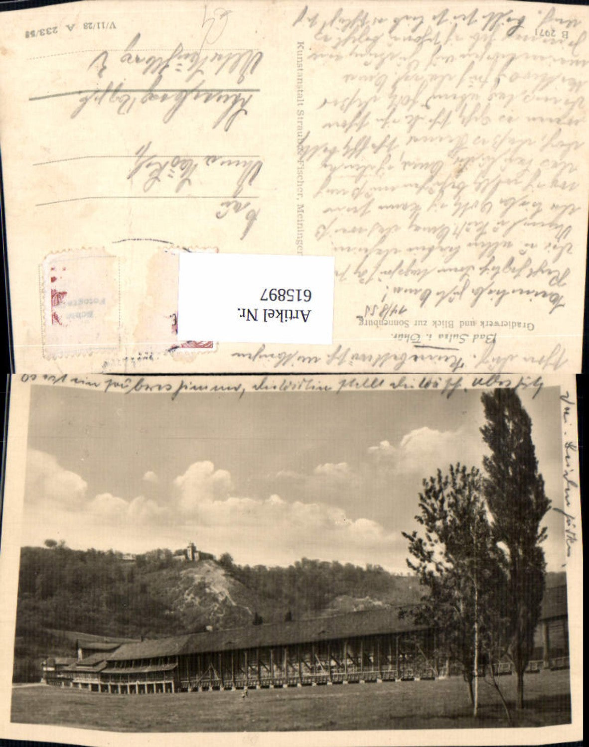 615897,Foto Ak Bad Sulza Gradierwerk u. Blick zur Sonnenburg