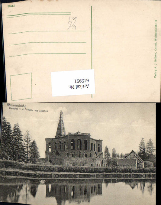 615951,Kassel Bad Wilhelmshöhe Herkules v. d. Südseite aus gesehen