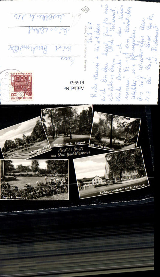 615953,Mehrbild Ak Lippstadt Bad Waldliesborn Kurpark Kurhaus Lindenhof m. Badehaus