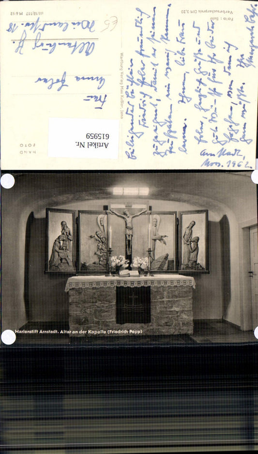 615959,Foto Ak Marienstift Arnstadt Altar a. d. Kapelle