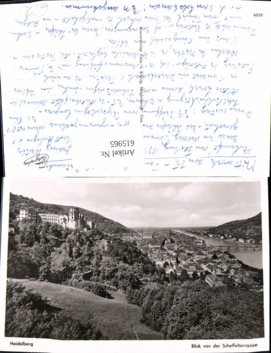 615965, Photo Ak Heidelberg View from the Scheffel Terrace