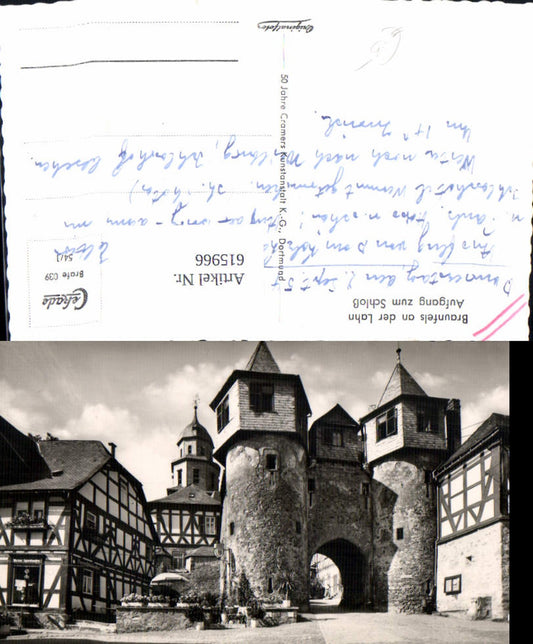 615966,Foto Ak Braunfels a. d. Lahn Aufgang zum Schloss