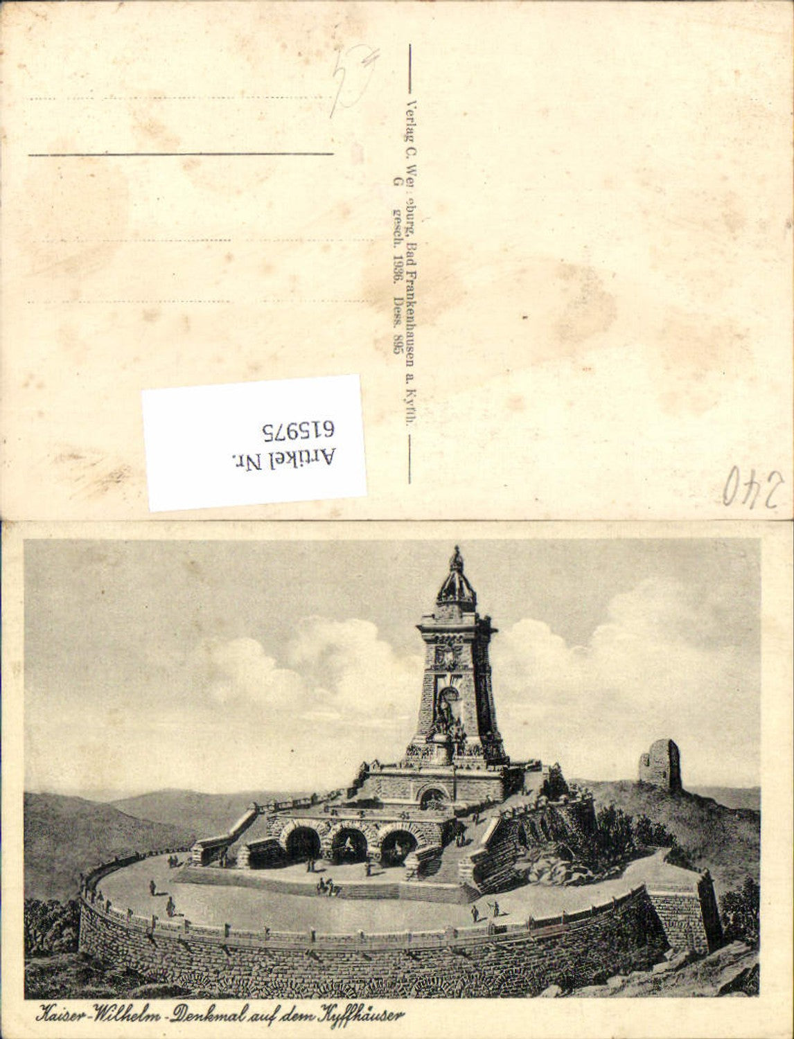 615975,Kyffhäuser Kyffhäuserdenkmal Kaiser-Wilhelm-Denkmal Steinthaleben Gemeinde Kyffhäuserland