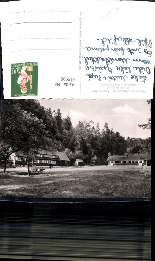615999, Photo Ak Bad Liebenzell Youth Recreation Center Monbachtal Summer Home Forest Hall