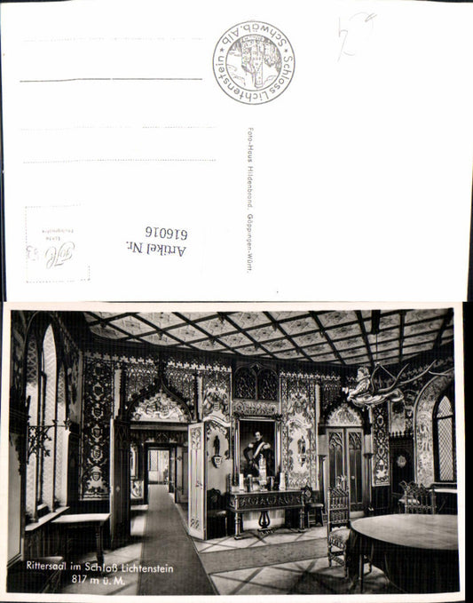 616016, Photo Ak Honau Lichtenstein Lichtenstein Castle Interior view Knights' Hall Interior