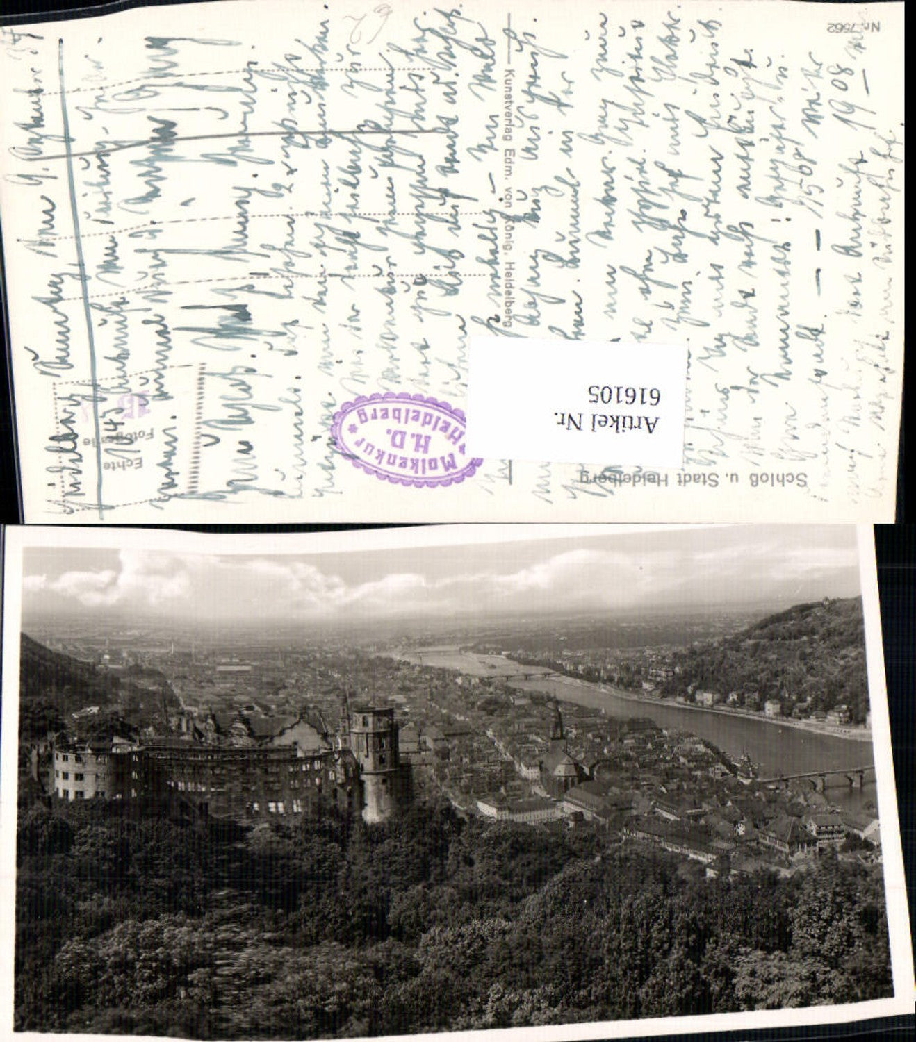 616105,Foto Ak Heidelberg Schloss u. Stadt