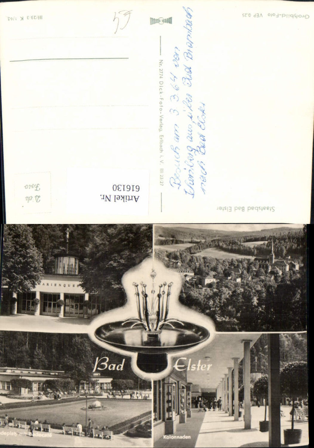 616130,Mehrbild Ak Bad Elster Kolonnaden Marienquelle