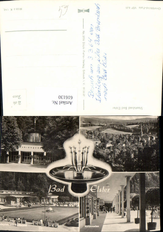 616130,Mehrbild Ak Bad Elster Kolonnaden Marienquelle