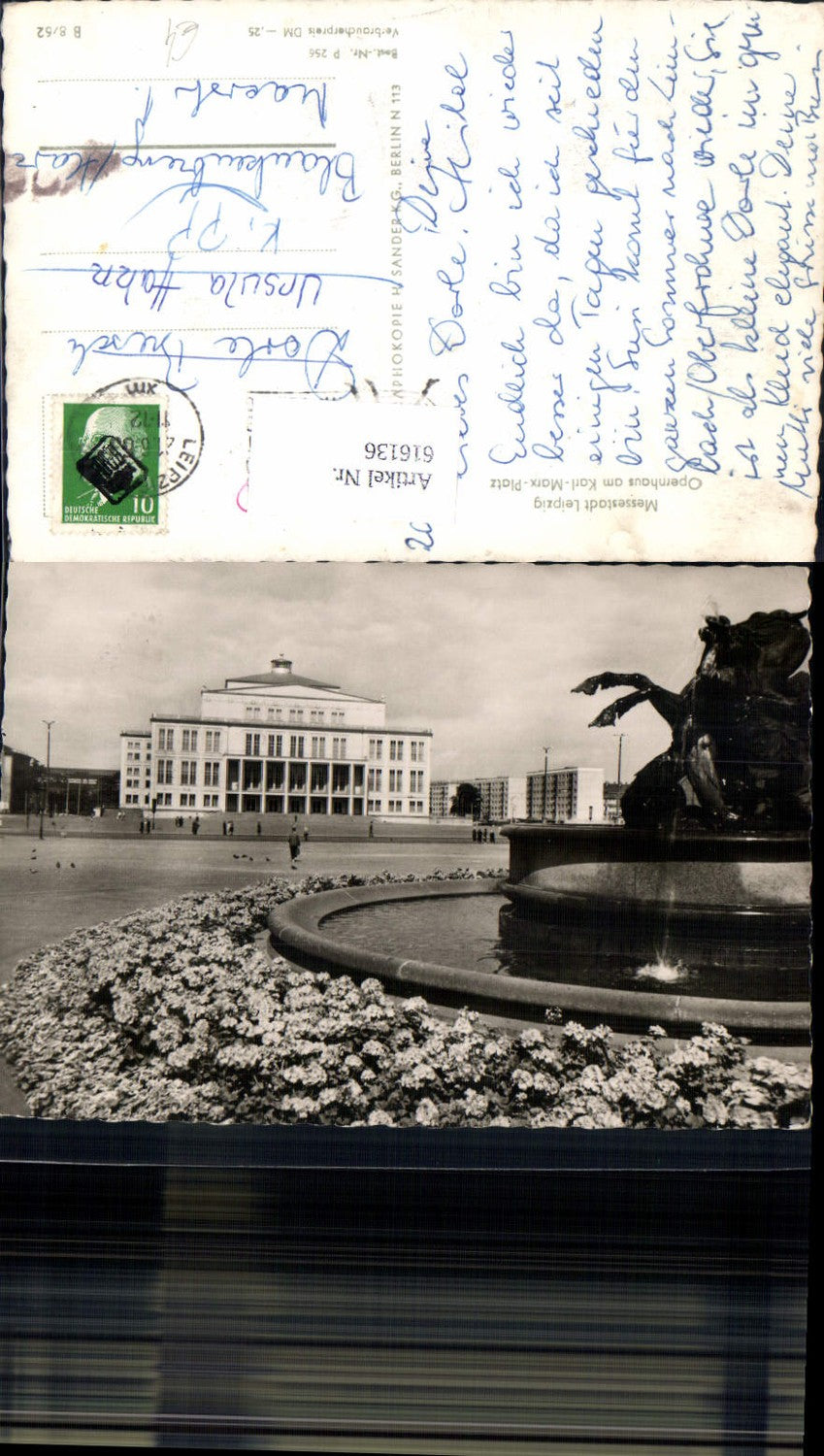 616136,Foto Ak Leipzig Opernhaus a. Karl-Marx-Platz Oper Brunnen