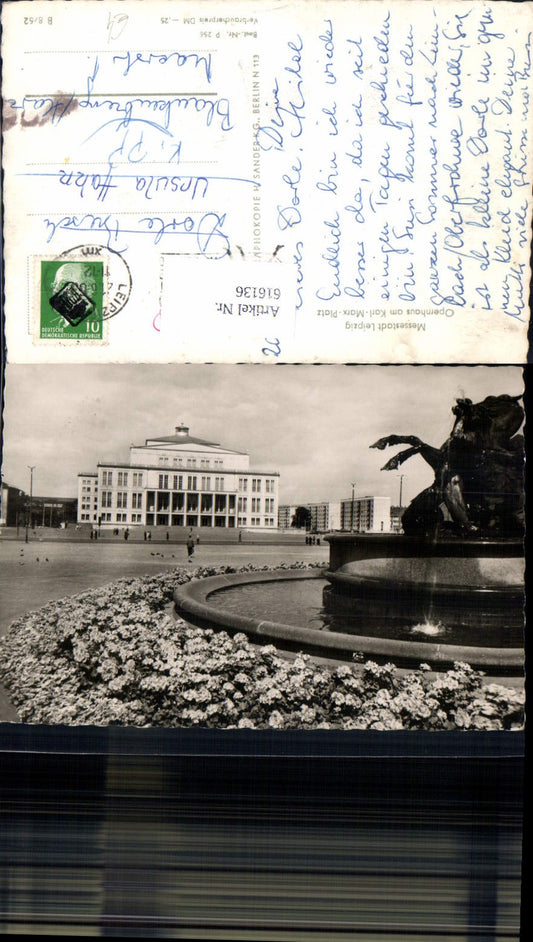 616136,Foto Ak Leipzig Opernhaus a. Karl-Marx-Platz Oper Brunnen