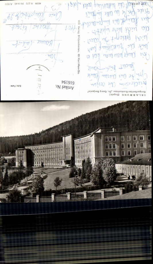 616194,Foto Ak Erlabrunn Breitenbrunn/Erzgeb. Erzgebirge Bergarbeiter-Krankenhaus