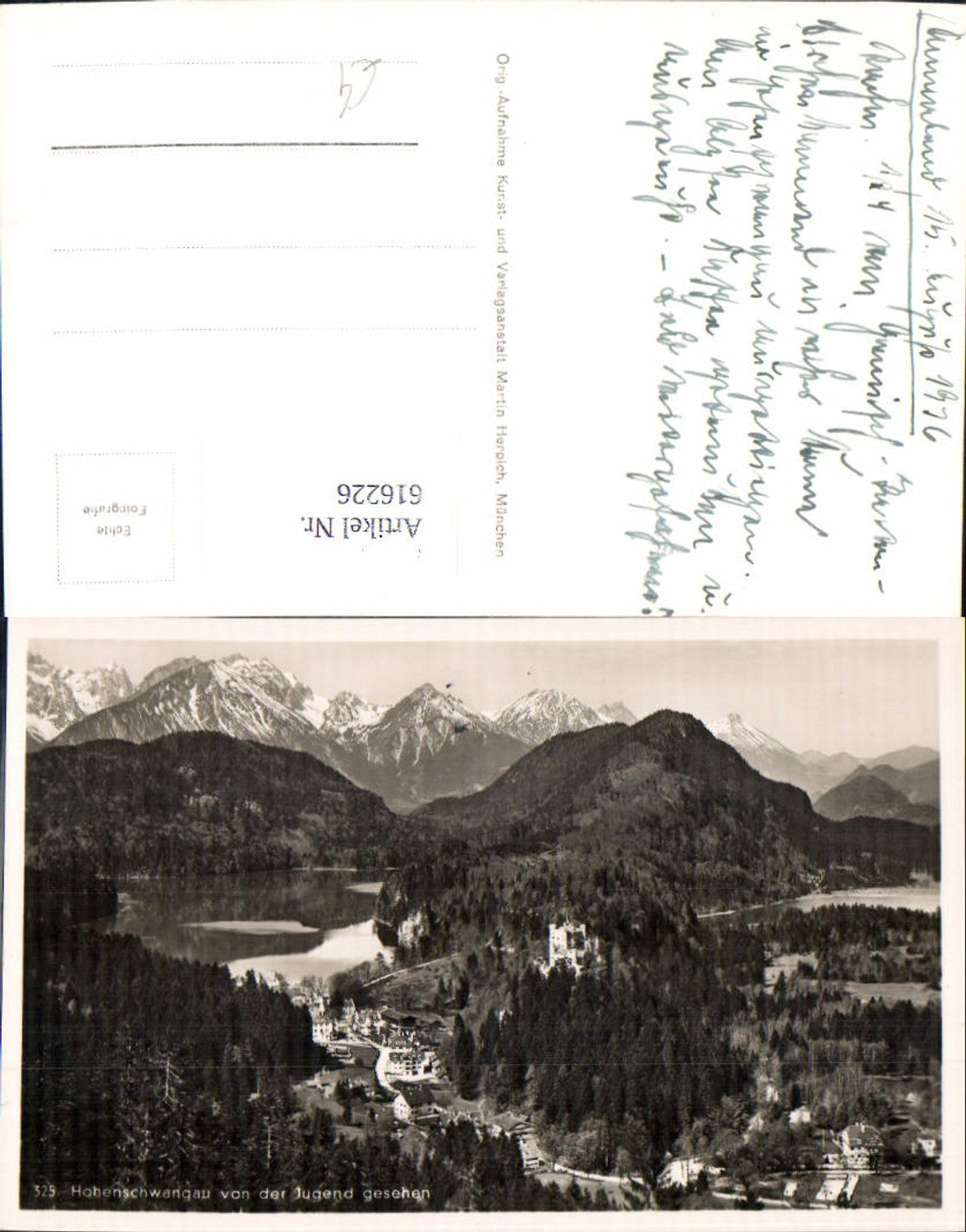 616226, Photo Ak Hohenschwangau Castle seen by youth Schwangau