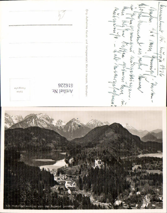 616226, Photo Ak Hohenschwangau Castle seen by youth Schwangau