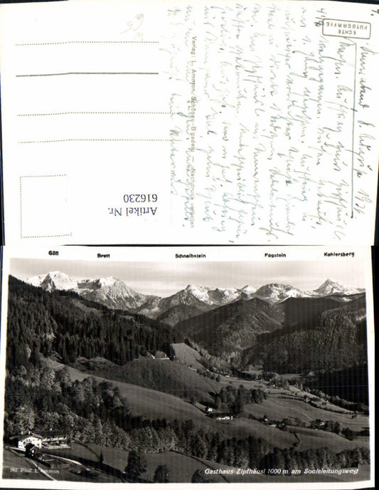 616230, Photo Ak Ramsau near Berchtesgaden Gasthaus Zipfhäusl a. Sooleleitungsweg