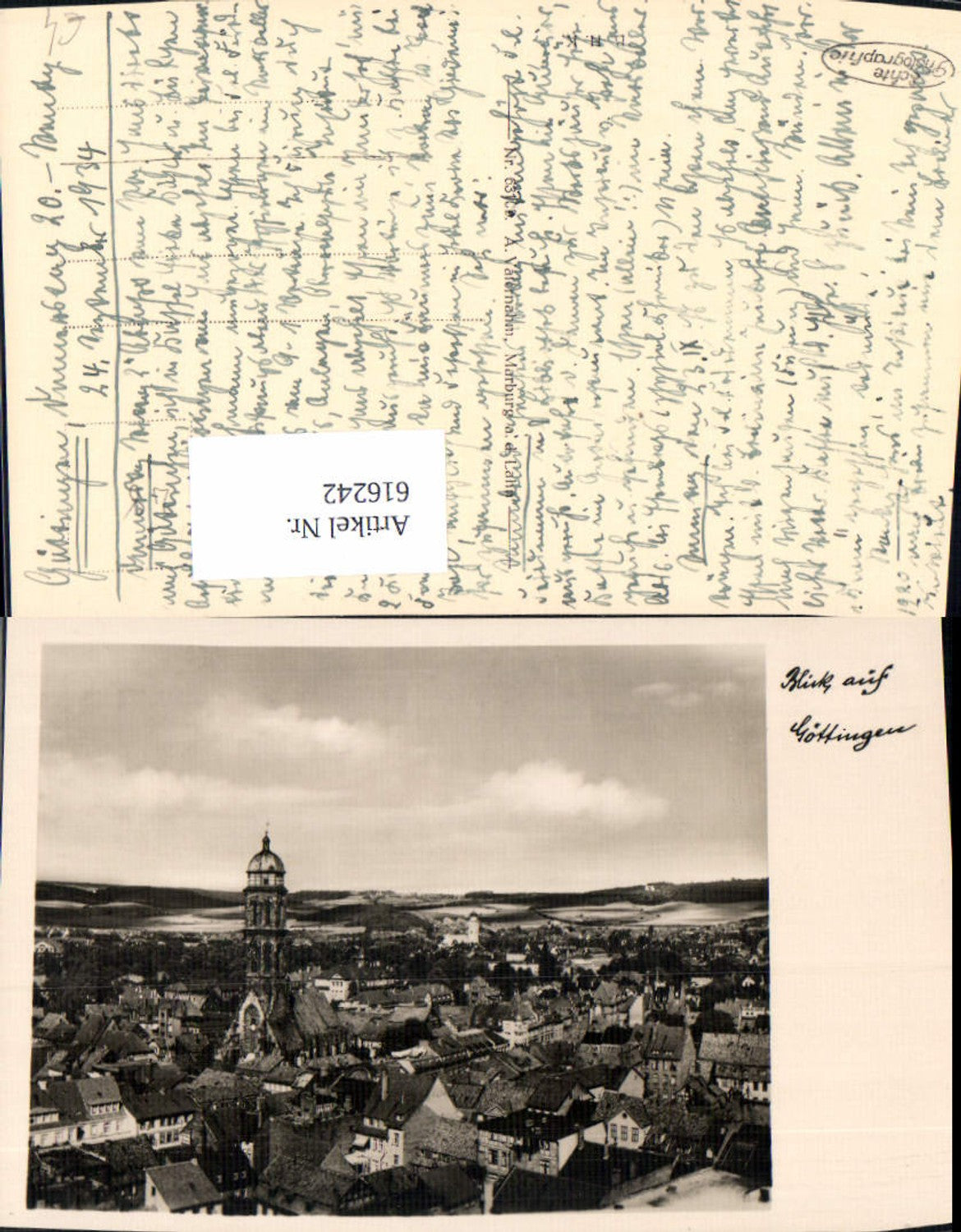 616242,Foto Ak Blick auf Göttingen