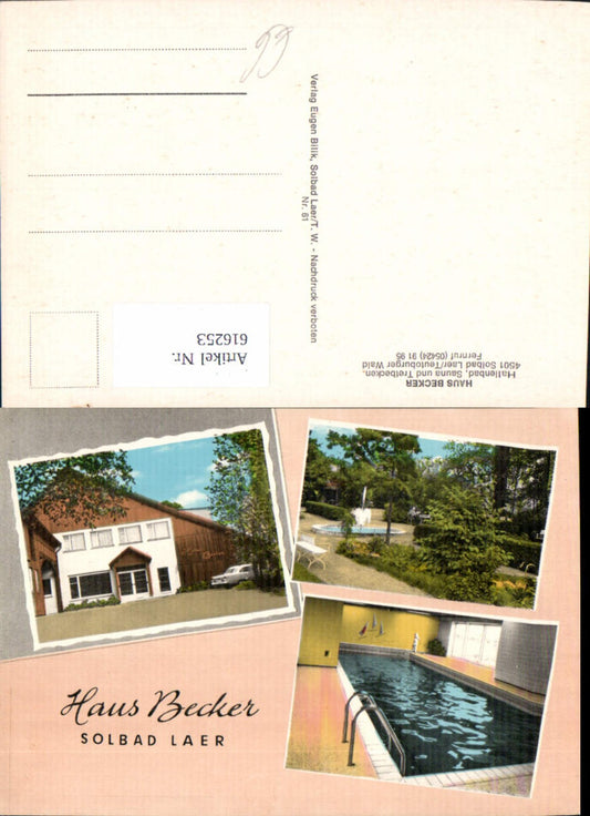 616253,Mehrbild Ak Solbad Laer Bad Laer Teutoburger Wald Haus Becker