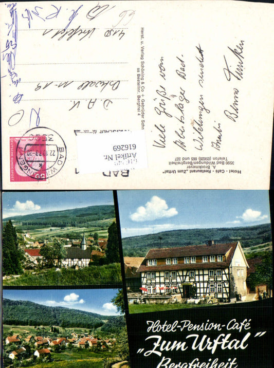 616269,Mehrbild Ak Bad Wildungen Bergfreiheit Hotel Restaurant Zum Urftal