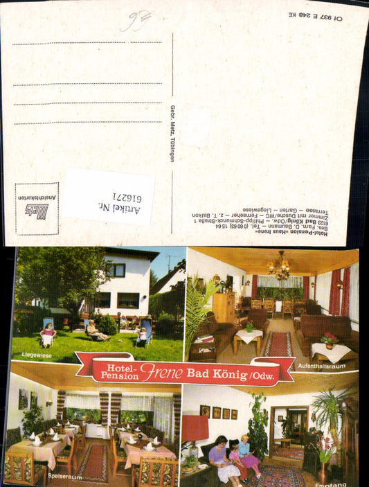616271,Mehrbild Ak Bad König Odenwald Hotel Pension Haus Irene