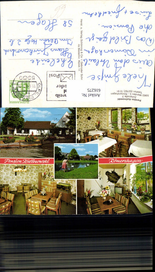 616275,Mehrbild Ak Wenden Römershagen Pension Kalinowski