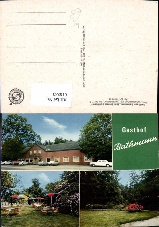 616280,Mehrbild Ak Hahnenknoop Loxstedt Gasthaus Bathmann Zum Bremer Schlüssel