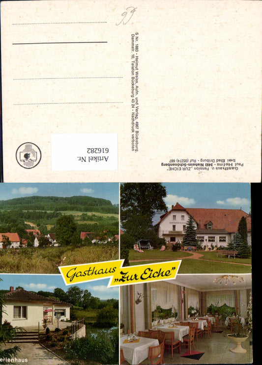 616282,Mehrbild Ak Nieheim Schönenberg b. Bad Driburg Gasthaus Pension Zur Eiche
