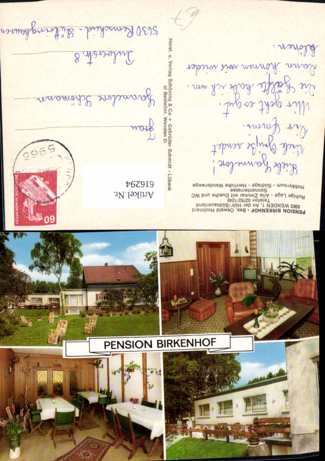 616294,Mehrbild Ak Wenden Pension Birkenhof