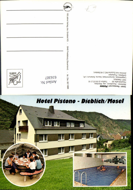 616307,Mehrbild Ak Dieblich Hotel Restaurant Pistone