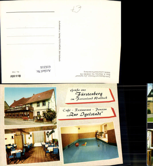 616316,Mehrbild Ak Lichtenfels Fürstenberg Cafe Restaurant Zur Igelstadt