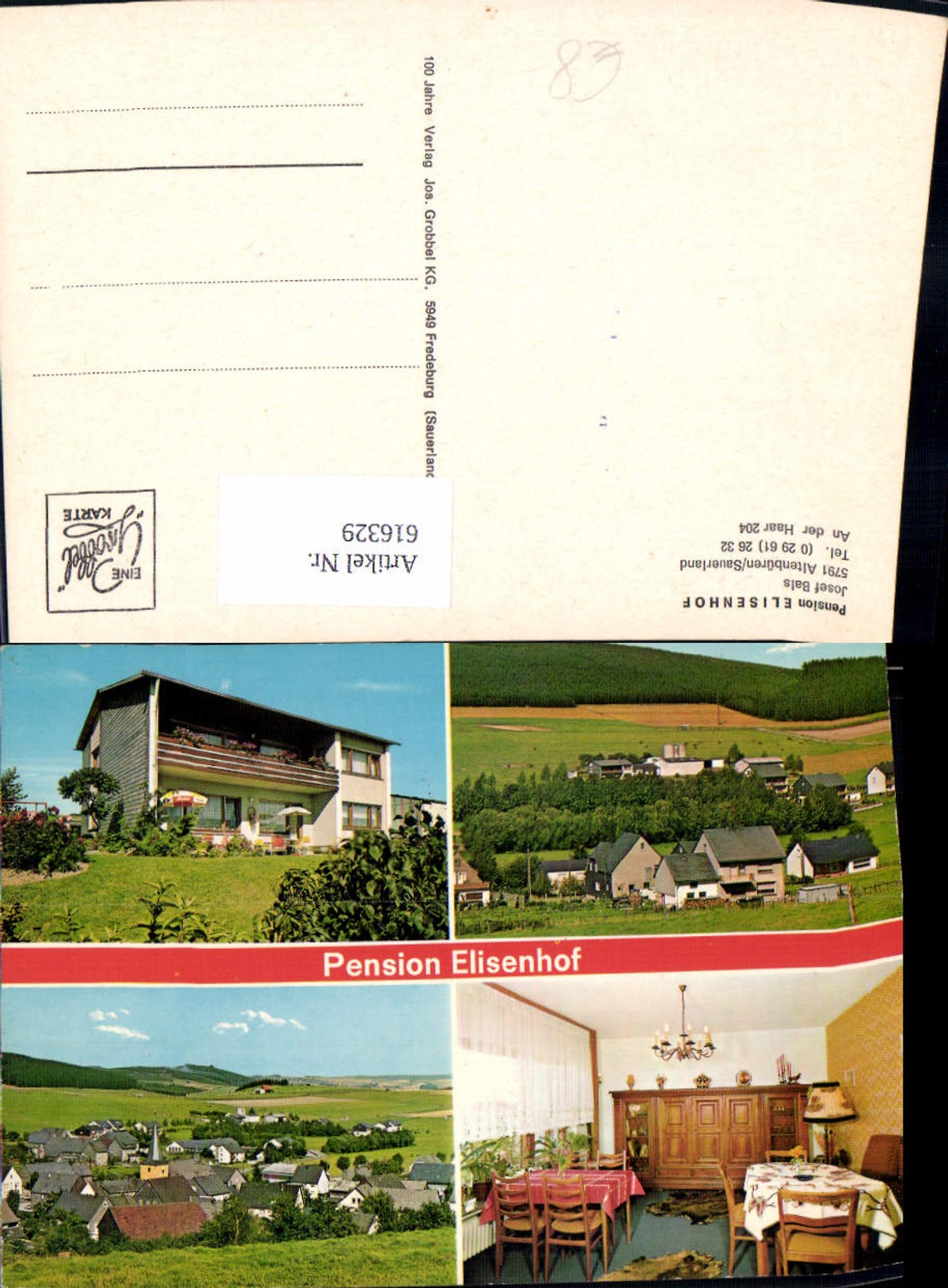 616329,Mehrbild Ak Brilon Altenbüren Sauerland Pension Elisenhof