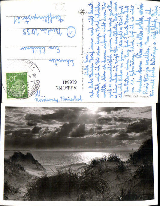 616341,Foto Ak Norderney Dünen u. Strand