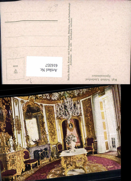 616357, Ettal Kgl. Linderhof Palace dining room interior