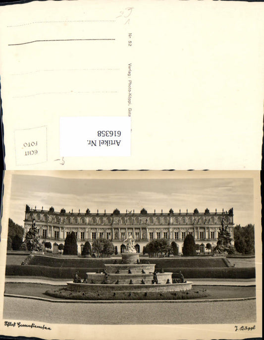 616358, Photo Ak Herrenchiemsee Palace View of the municipality of Chiemsee pub Photo Köppl 52